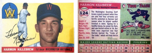 Harmon Killebrew 1955 Topps #124